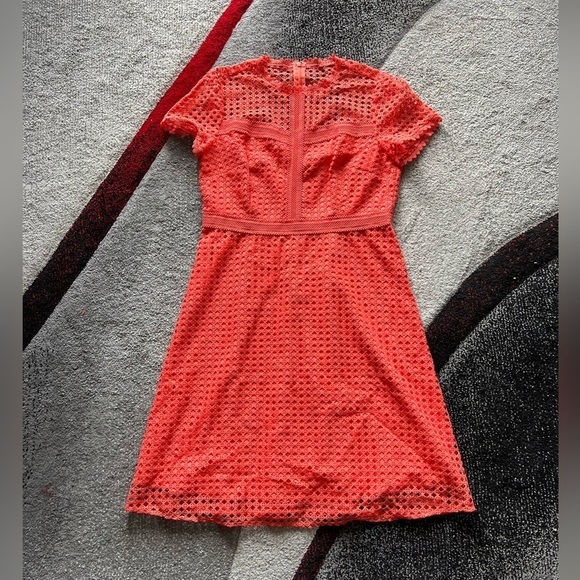 Antonio Melani Tangerine Grid Sheath Dress - Picture 1 of 3